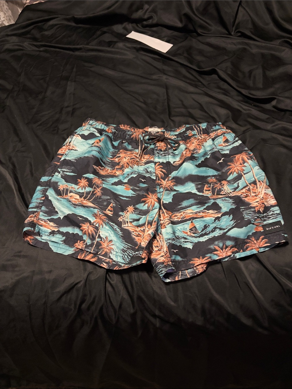Rip Curl Men's Tropical Swim Shorts in Teal and Coral